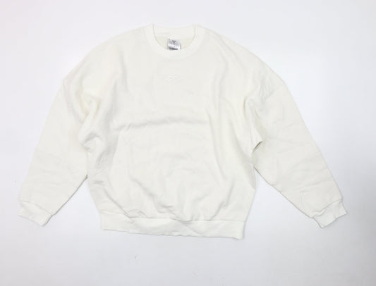 Reebok Men's White Pullover Sweatshirt, S, New