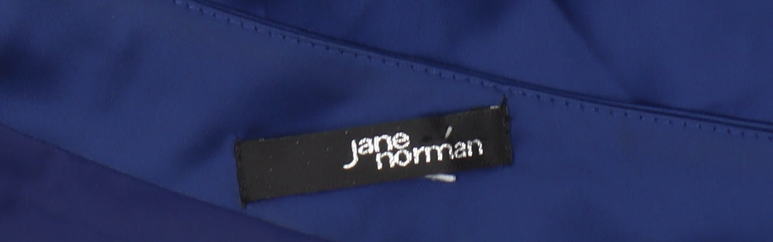 Jane Norman Women's Blue Dress Size 10 - Beaded Asymmetrical