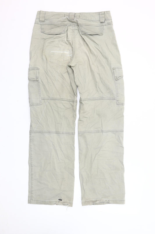 Hollister Women's Green Cargo Trousers Size 8