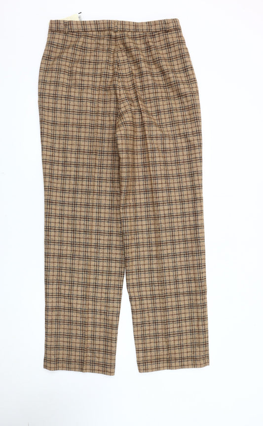 Casablanca Men's Beige Check Trousers Size 18 New
