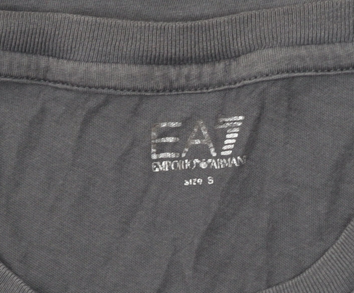 Emporio Armani Men's Grey Crew Neck T-Shirt, Size S