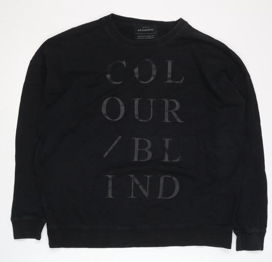 AllSaints Men's Black Pullover Sweatshirt L