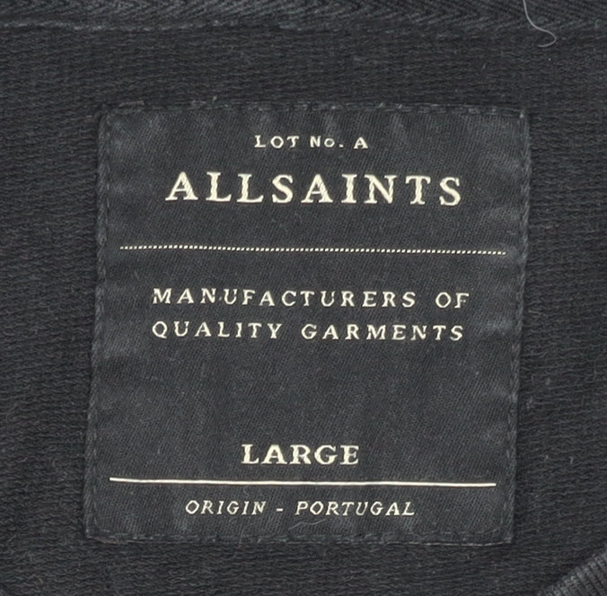 AllSaints Men's Black Pullover Sweatshirt L