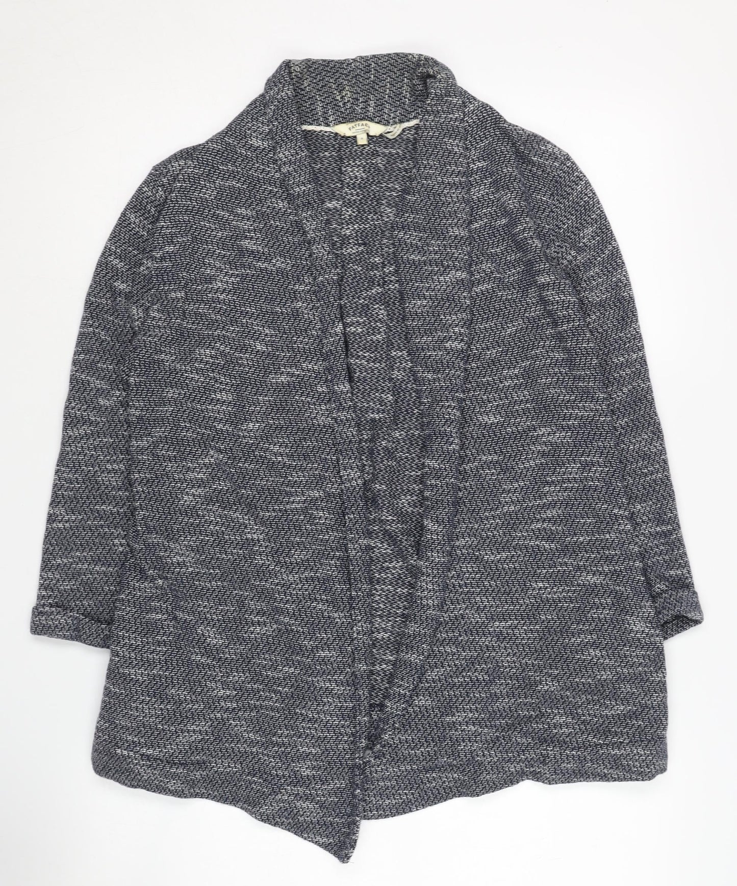 Fat Face Women's Blue Knit Open Front Cardigan Size 8