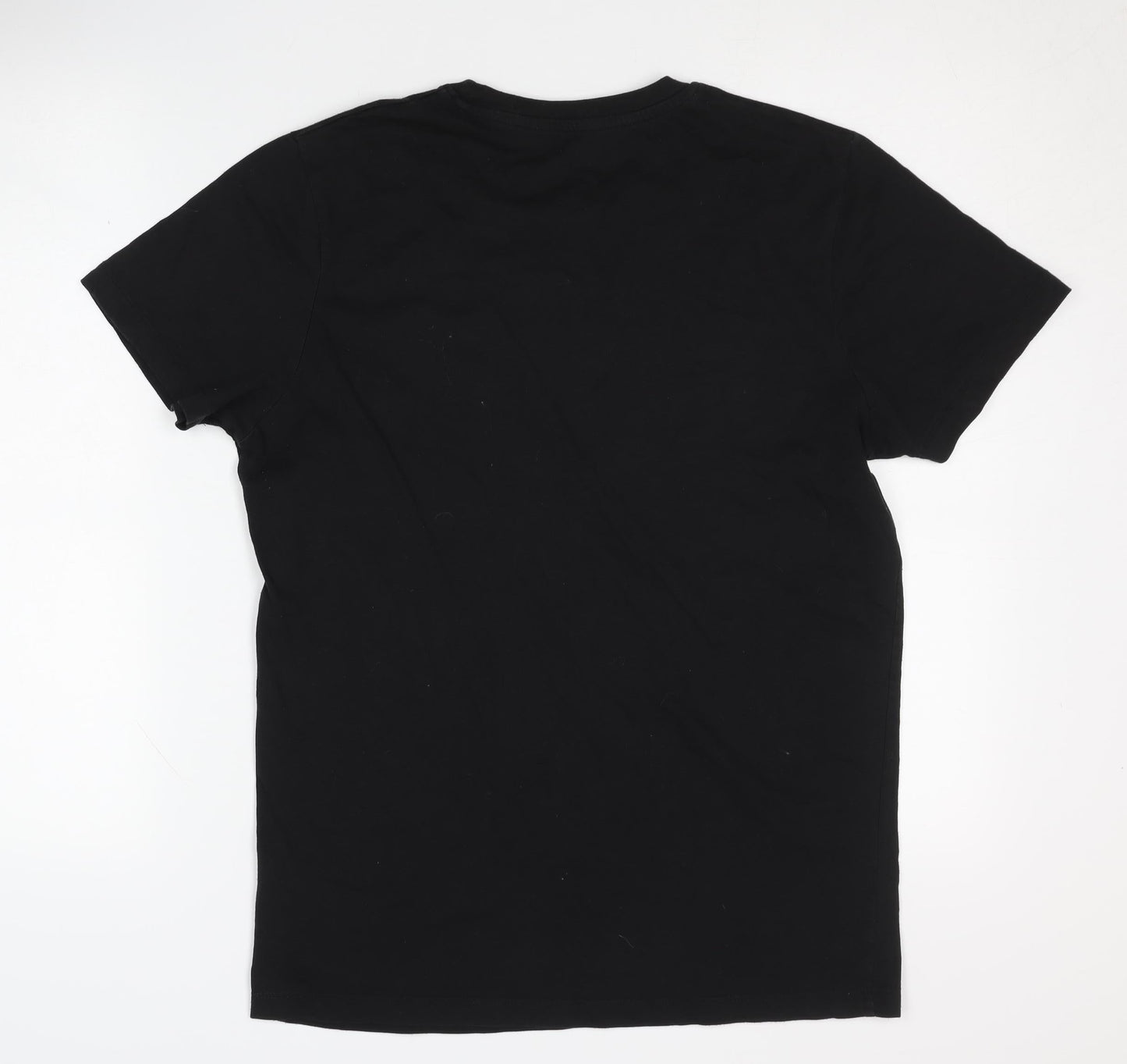 Jack & Jones Men’s Black Medium T-Shirt, Solid Jersey