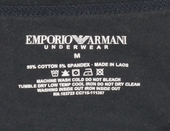 Emporio Armani Men's Black M Logo T-Shirt