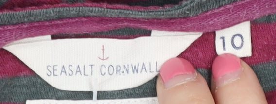 Seasalt Cornwall Women's Multicoloured Stripe T-Shirt Dress Size 10