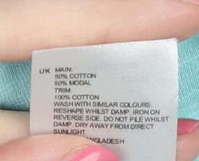 White Stuff Women's Blue Scoop Neck T-Shirt Size 14