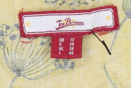 Joe Browns Women's Yellow Floral Shirt Dress Size 12