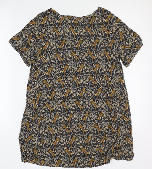 Fat Face Women's Multicoloured Animal Print T-Shirt, Size 10