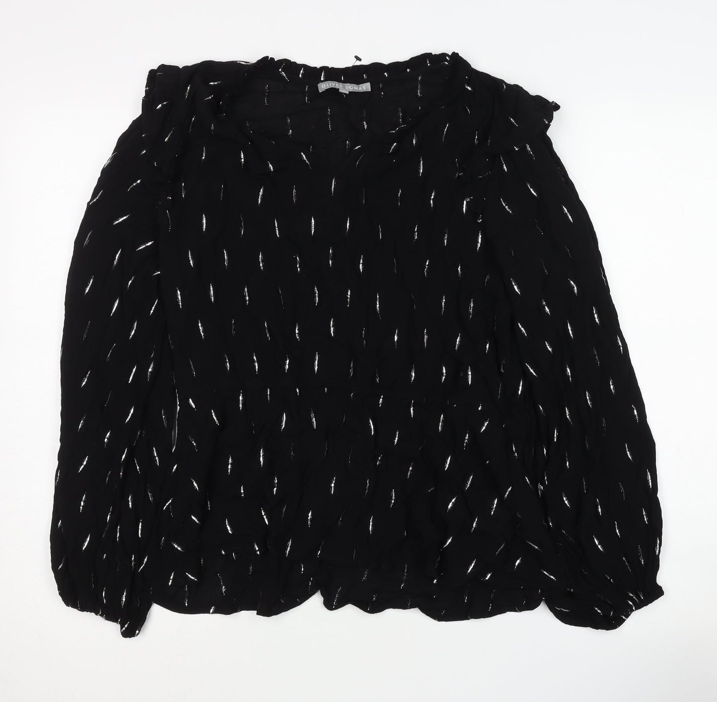 Oliver Bonas Women's Black Long Sleeve Top