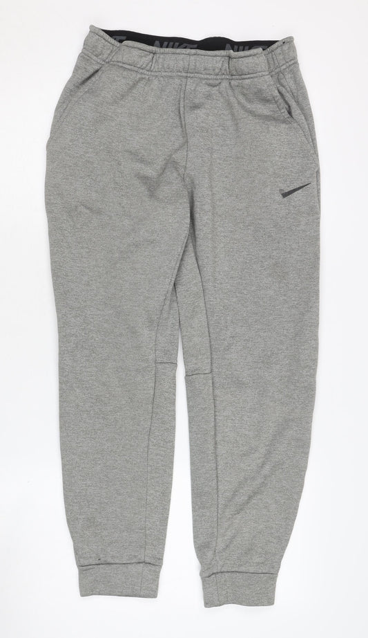 Nike Men's Grey Dri-FIT Jogger Trousers M