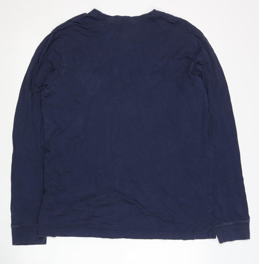 Nike Unisex Blue Long Sleeve T-Shirt L