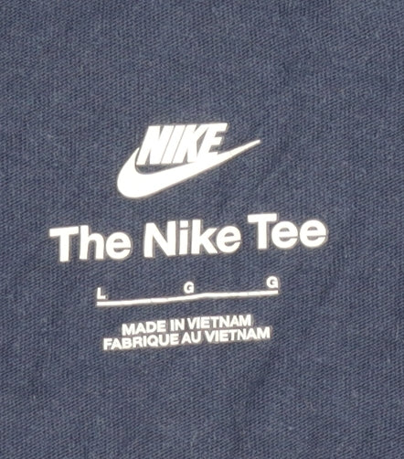 Nike Unisex Blue Long Sleeve T-Shirt L