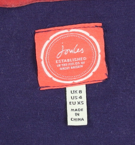 Joules Women's Purple Boat Neck Top Size 8
