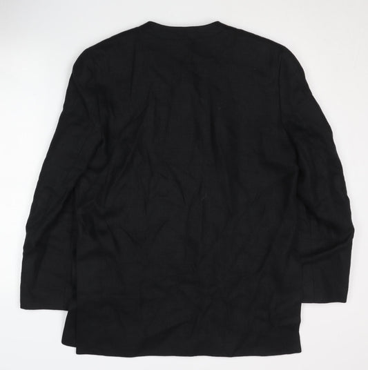 Hobbs Women's Black Linen Suit Jacket Size 14