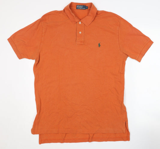 Polo Ralph Lauren Men's Orange Polo Shirt L