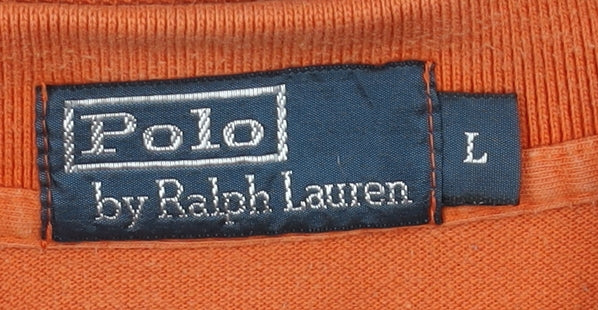 Polo Ralph Lauren Men's Orange Polo Shirt L