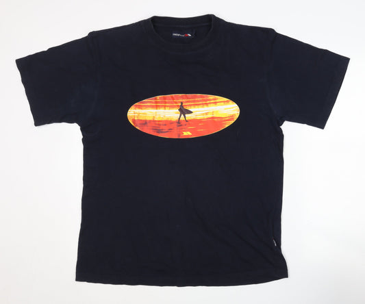 Trespass Men's Black Medium Graphic Print T-Shirt