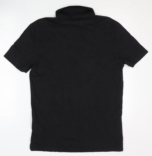 DKNY Men's Black Polo Shirt L - Classic Short Sleeve