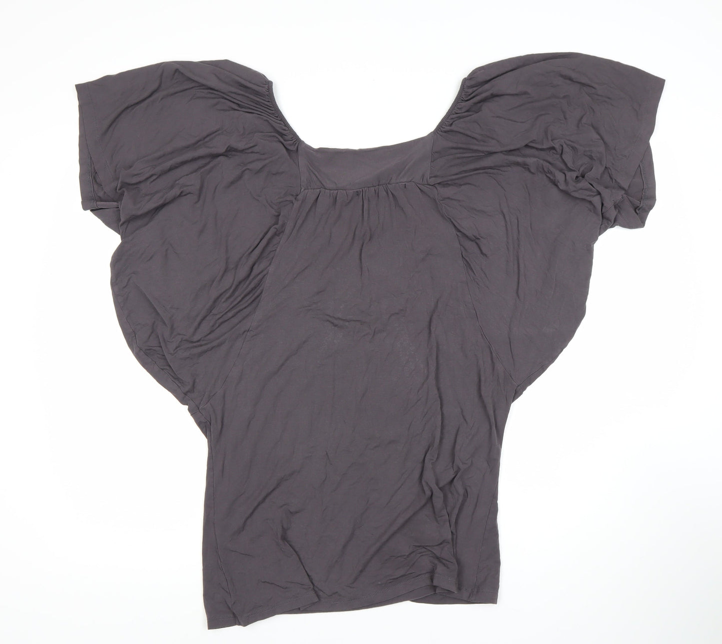 Karinna Grey Women's Top Size 14 with Bow Accent