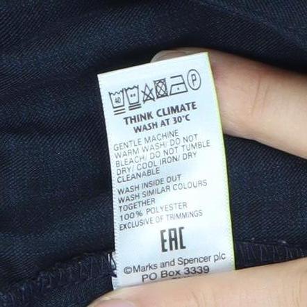 Marks and Spencer Women's Blue Straight Trousers Size 12