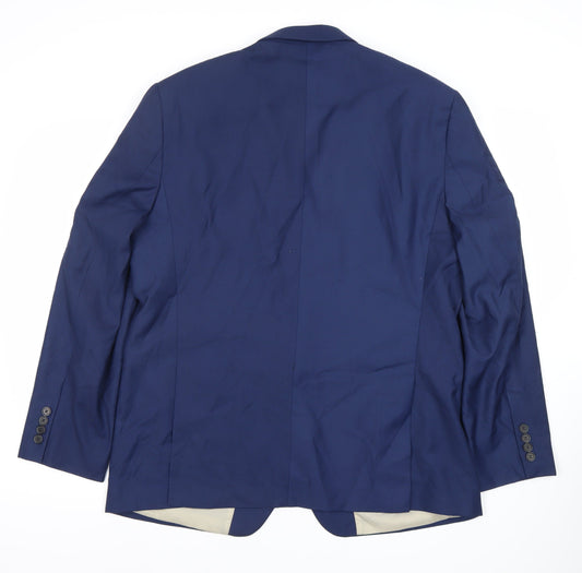 Moss Esq. Men's Blue Regular Fit Suit Jacket 44S