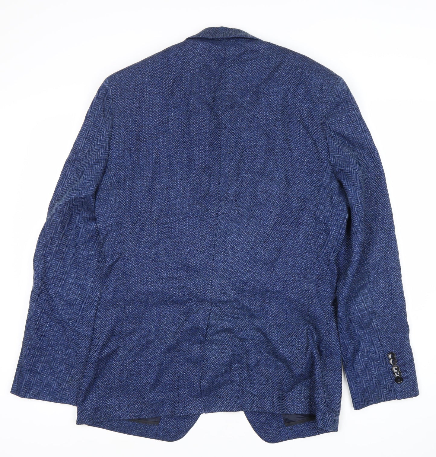 Hugo Boss Men's Blue Tweed Blazer Size UK 40R