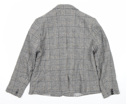 Marks and Spencer Women's Grey Check Blazer Size 12