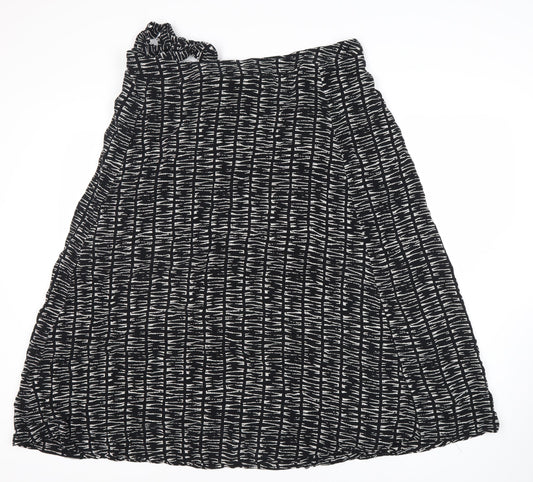 Whistles Women's Black Geometric Skirt L