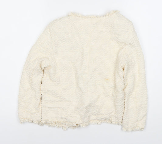 MNG Women’s Ivory Bouclé Suit Jacket XS