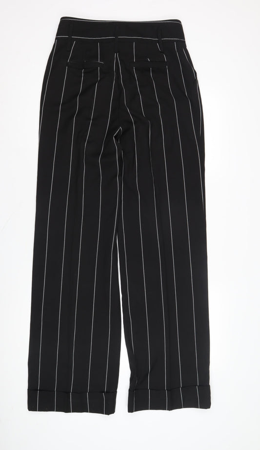 Marks and Spencer Women's Black Striped Trousers