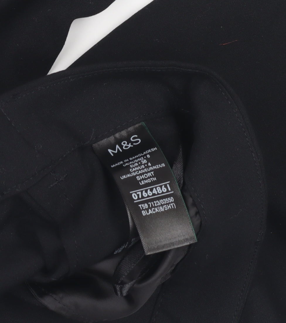 Marks and Spencer Womens Trousers Black Size 8