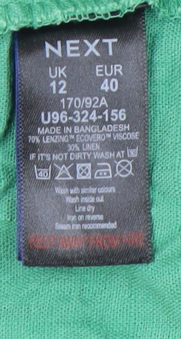 Next Women's Green Sleeveless Blouse - Size 12