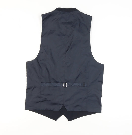 New Look Men's Blue Slim Fit Waistcoat Size 36R