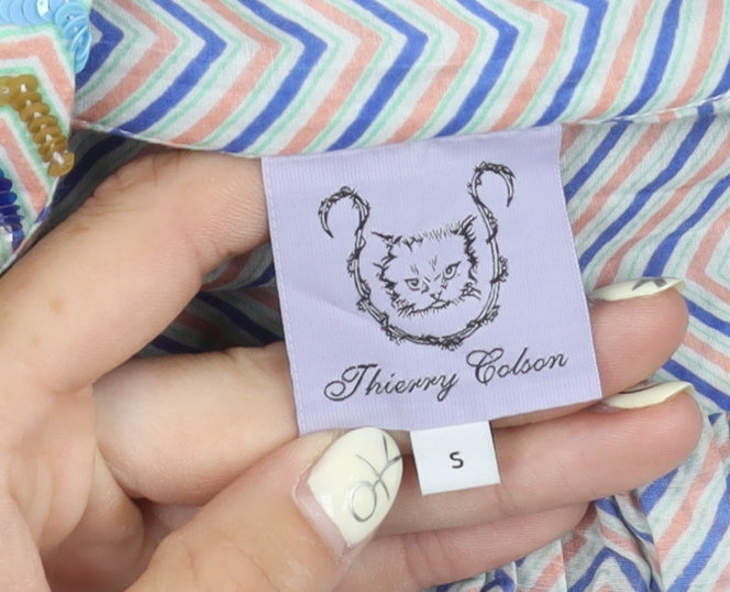 Thierry Colson Women’s Multicoloured Chevron Dress