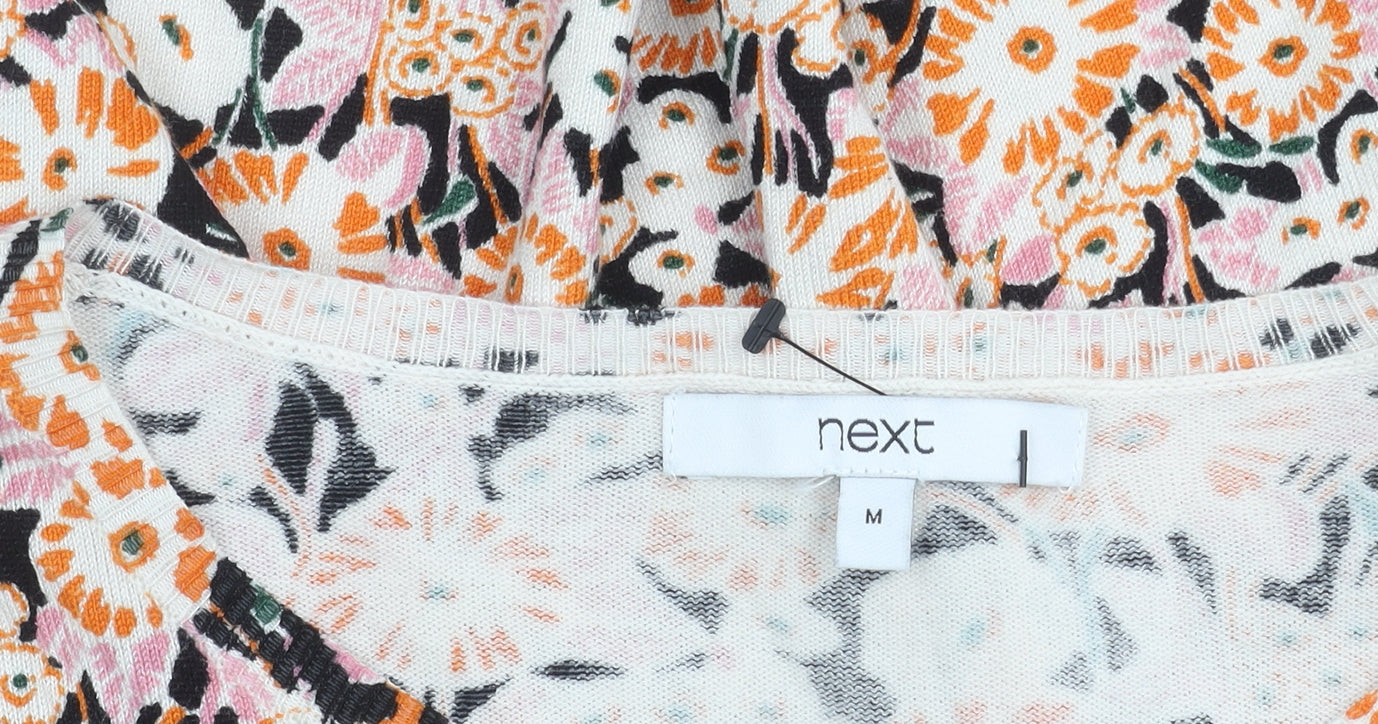 Next Women's Multicoloured Floral Blouse, Size 12, Jersey Style