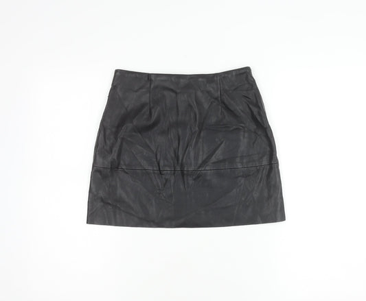 Zara Women's Black XS Straight Button Skirt