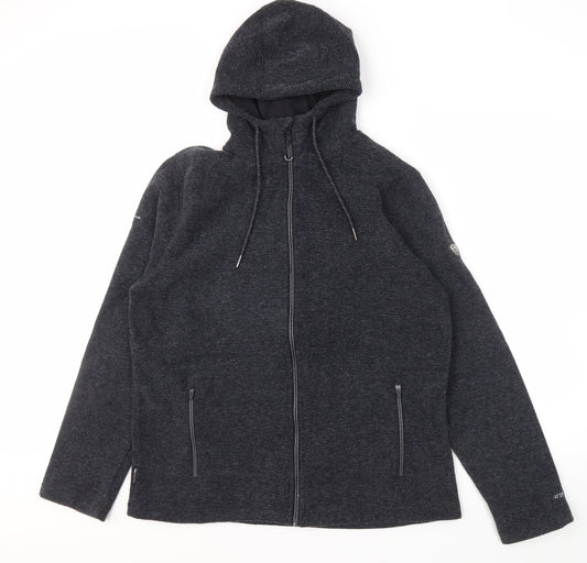 Trespass Men's Grey Hooded Jacket L, Full Zip