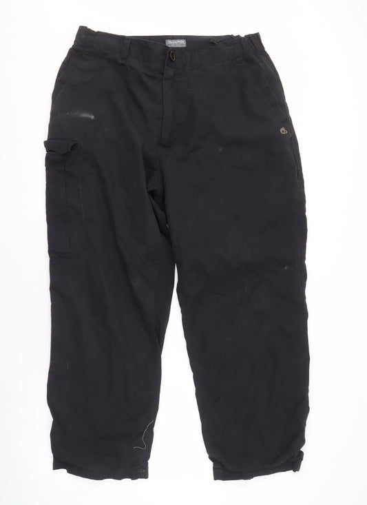 Craghoppers Men's Black Cargo Trousers 34 Relaxed