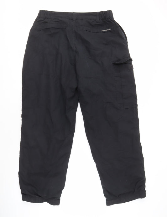 Craghoppers Men's Black Cargo Trousers 34 Relaxed