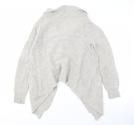 White Stuff Women's Grey Open Front Cardigan Size 14