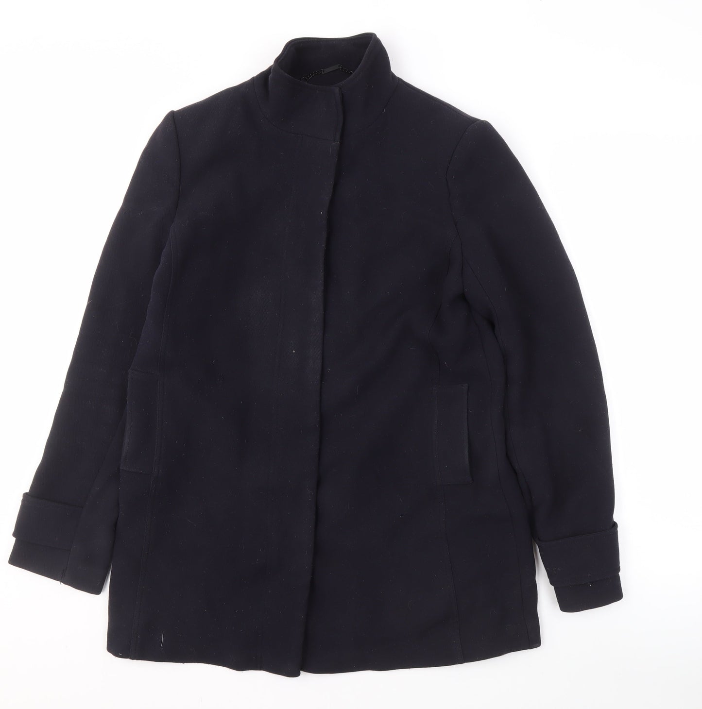 Laura Ashley Women's Black Overcoat, Size 10, Mid-Length