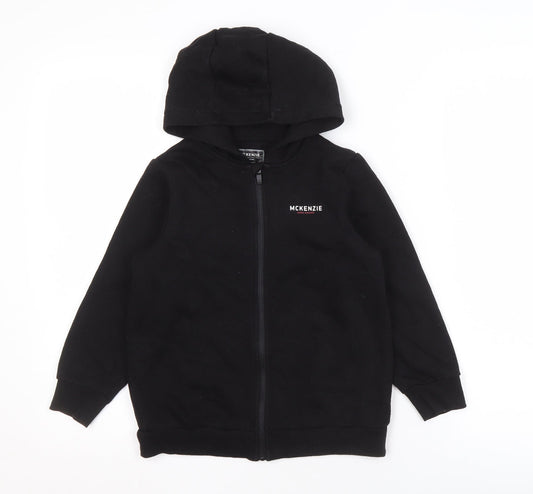 McKenzie Boys Black Zip-Up Fleece Jacket 7-8 Years