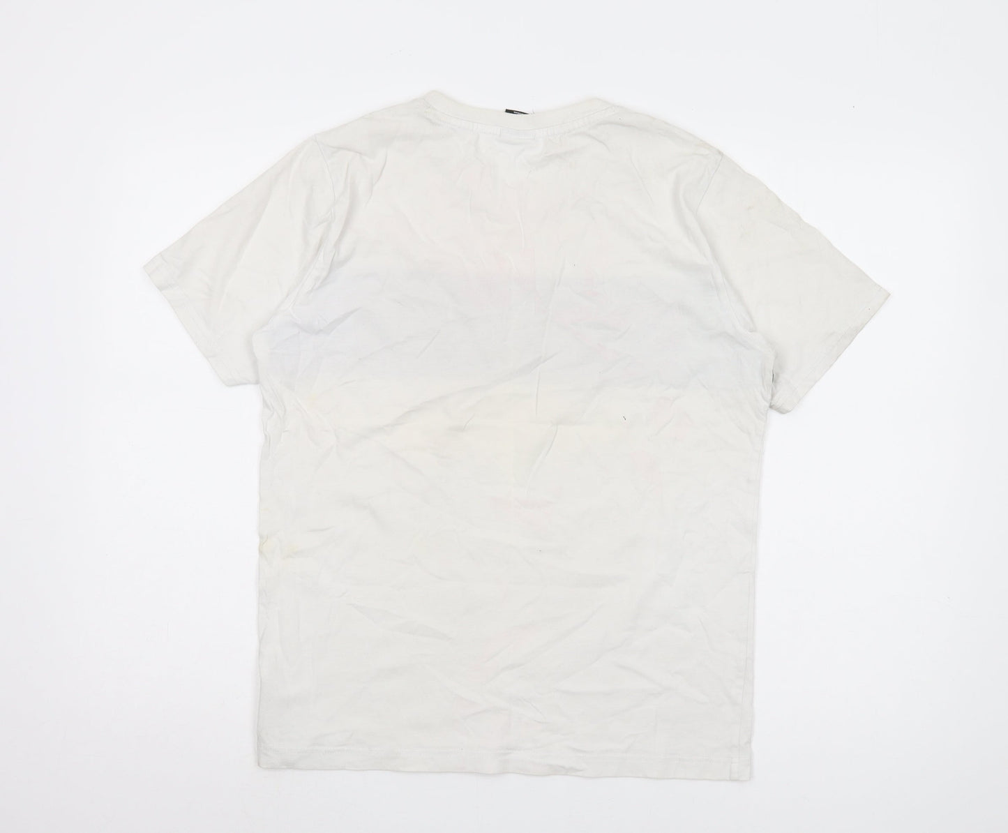 New Balance Men's White M Logo Sports T-Shirt