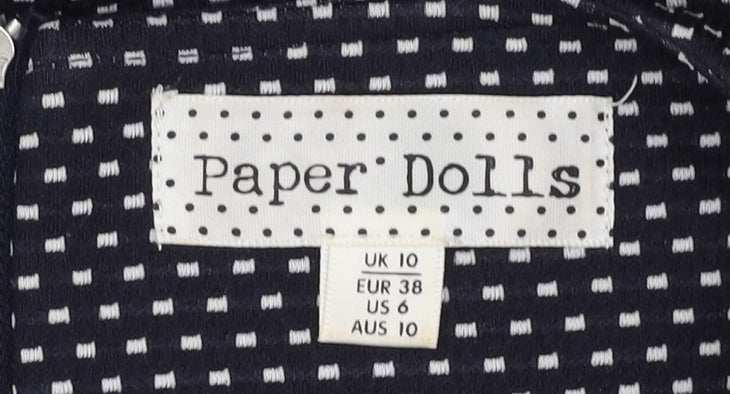 Paper Dolls Women's Black Polka Dot Sheath Dress