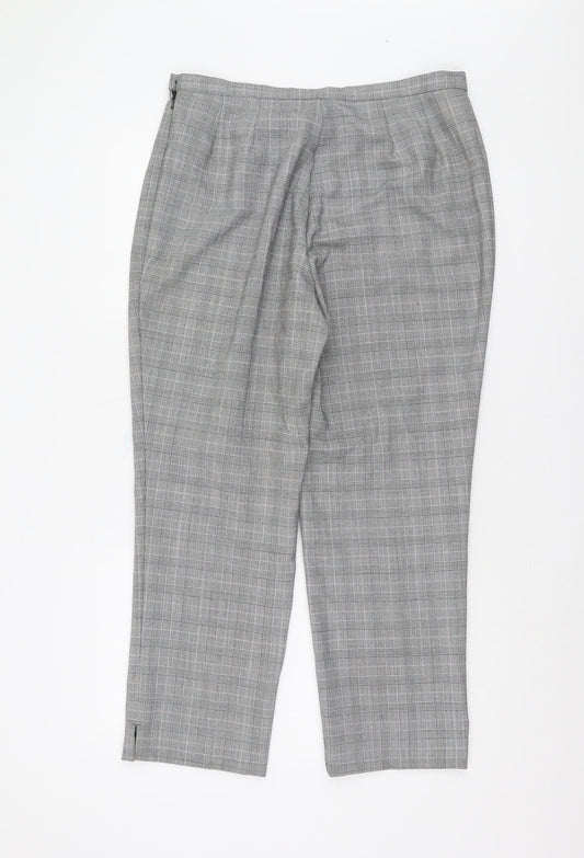 Marks and Spencer Women's Grey Check Trousers