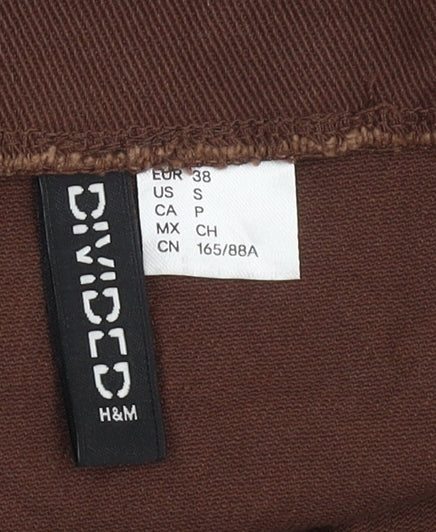 H&M Women Brown Bodycon Dress Size 10 Casual Party