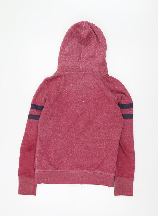 Superdry Red Full Zip Hoodie S Unisex Casual