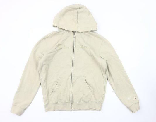 Champion Men's Beige Medium Hoodie Jacket, Casual